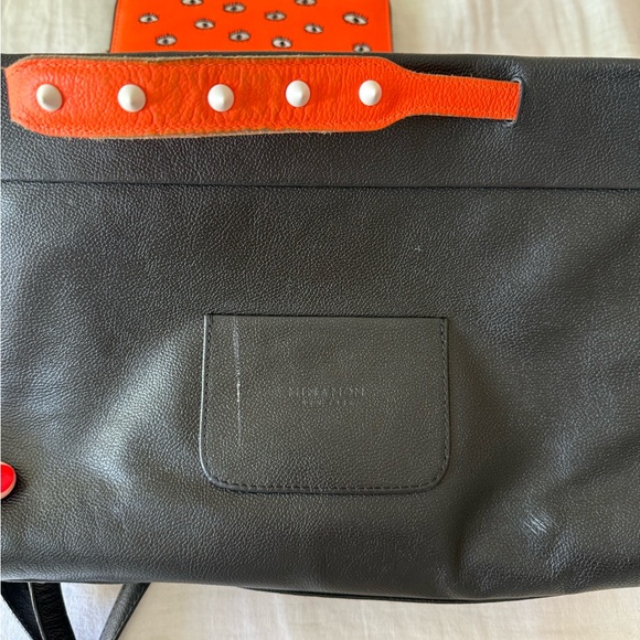 Min & Mon- Purse, Wallet, keychain, Stylish Black and Orange Women's Bag Set - Picture 5 of 11